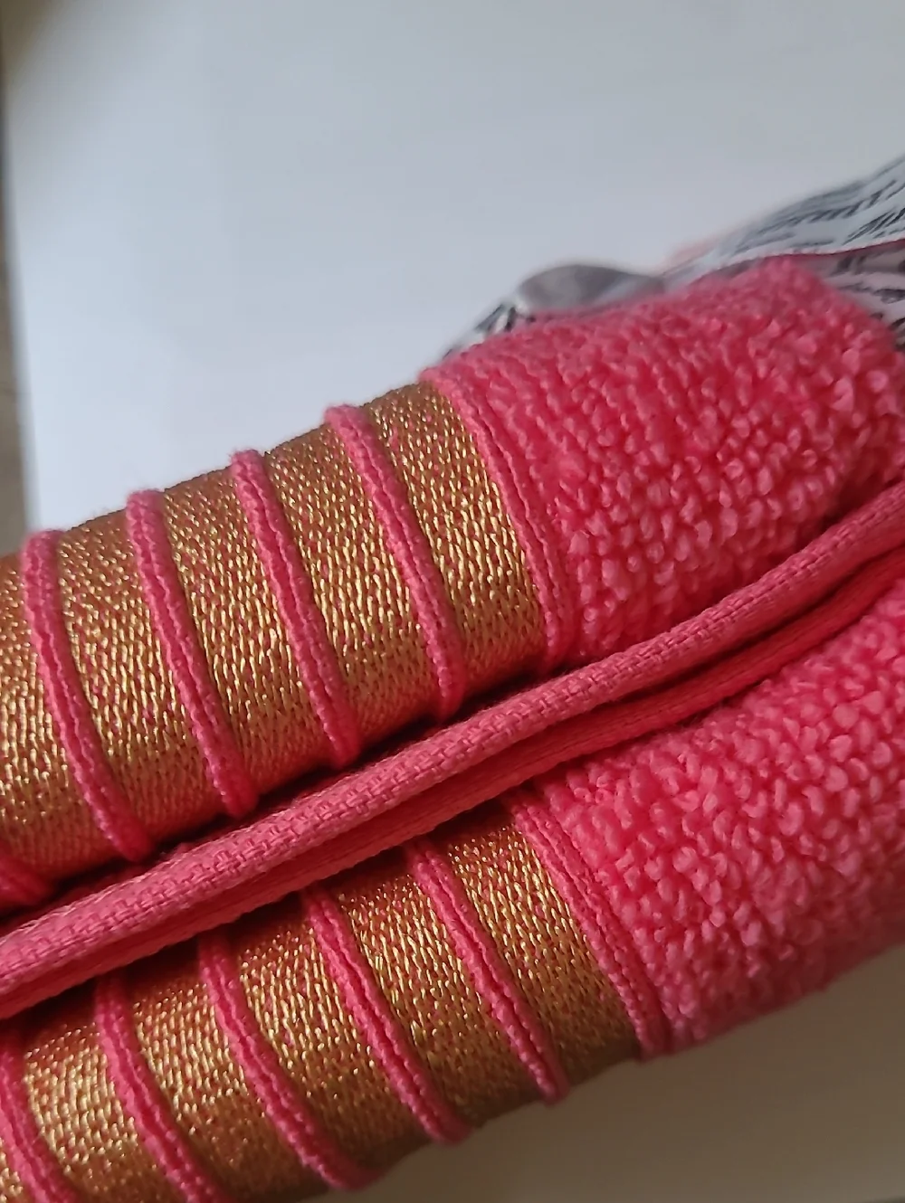 Juicy Couture Hot Pink Hand Towels with Gold Accent You Will Get Two Towels